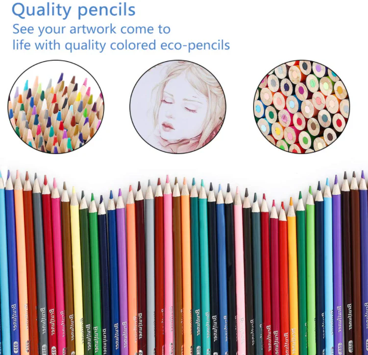 48 pcs Colored Oily Drawing Pencils Set - Brutfuner - Image 2