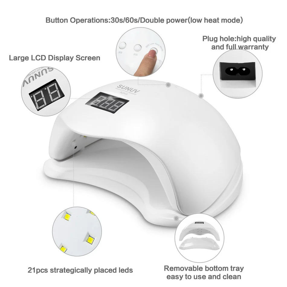 48W LED Light UV Nail Dryer Fast Drying GEL Nail Dryer - Image 9