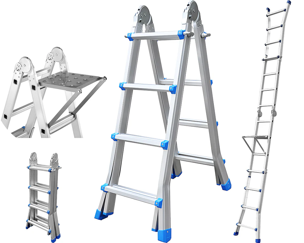 4M Multipurpose Telescopic Foldable Ladder with Platform - Image 5