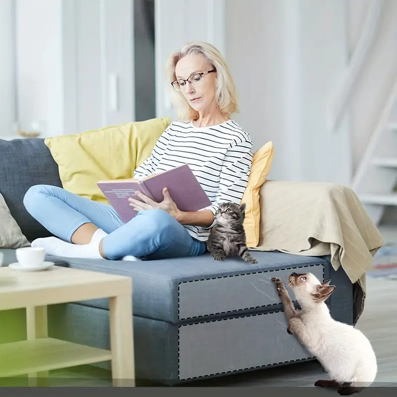 4PCS Pet Cat Anti Scratch Guard Mat Cat Scratching Post Furniture Sofa Protector - Image 4