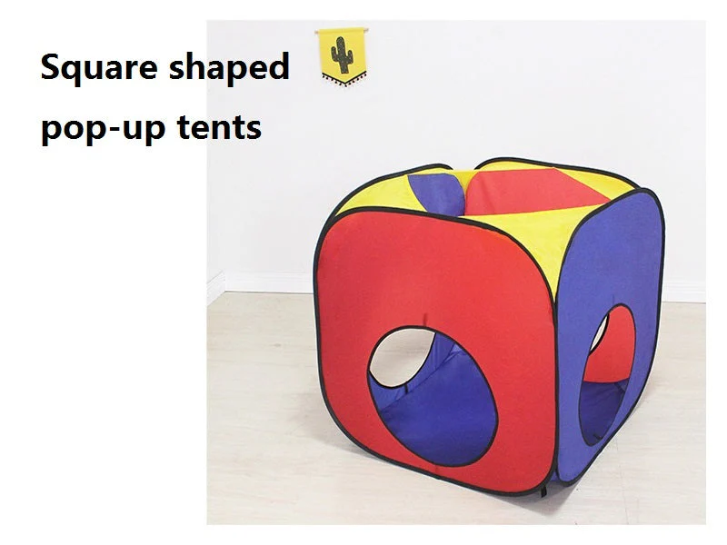 4PCS Pop-Up Square Triangle Tunnel Play Tent Kit Set - Image 4