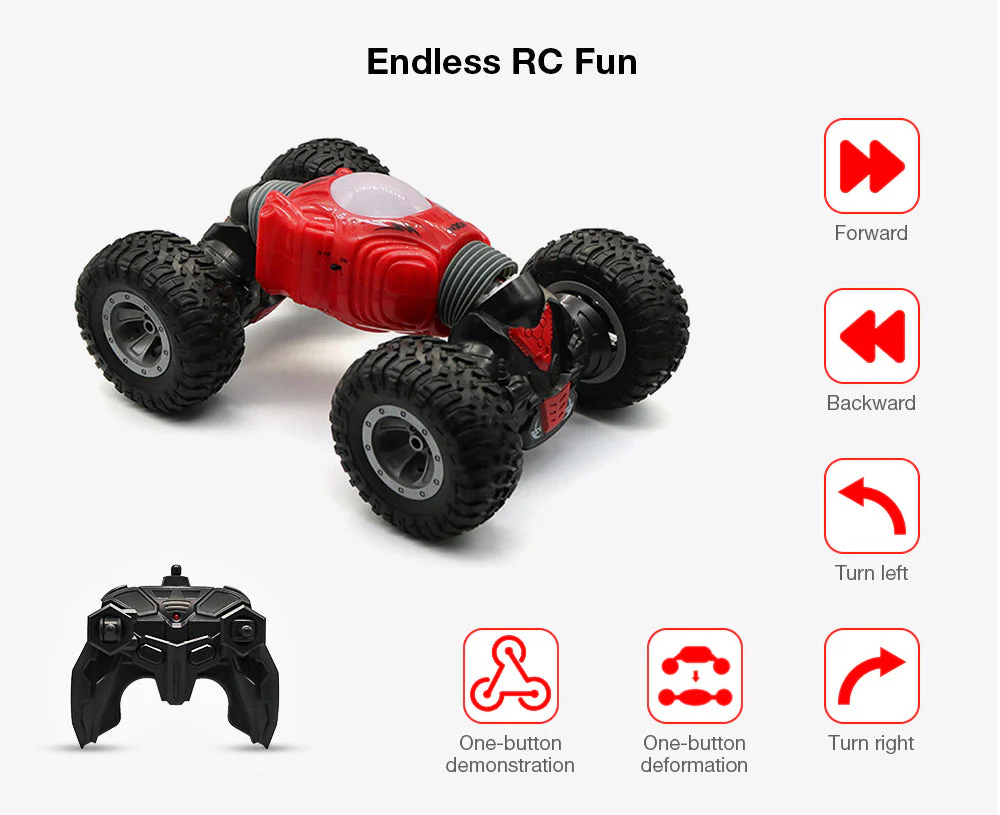 4WD Remote Control Stunt Transforms Car with Light - Image 4