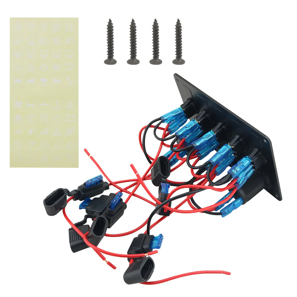 5 Gang Rocker Switch Panel - Image 5