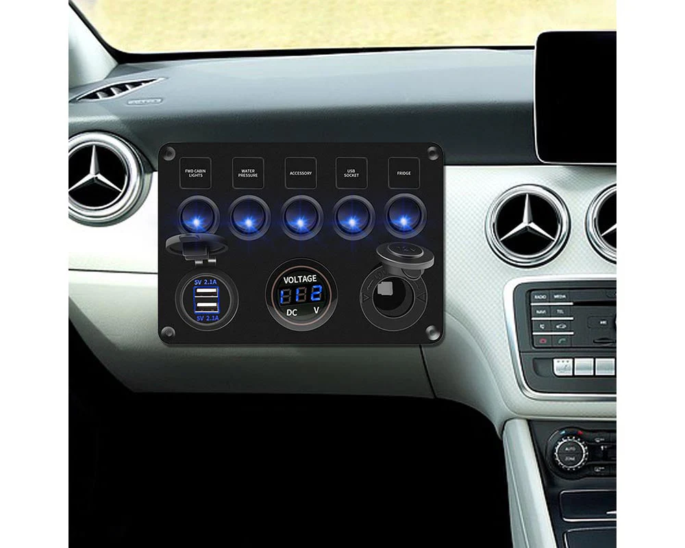5 Gang Rocker Switch Panel - Image 4