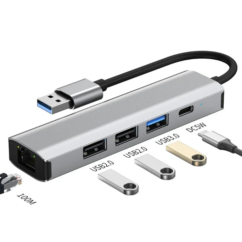 5-in-1 USB Multi-Port Type C Hub USB-C Docking Station with Ethernet - Image 10