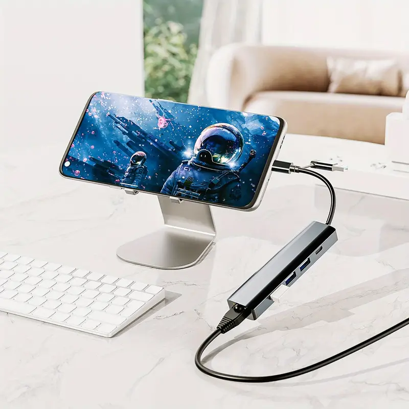5-in-1 USB Multi-Port Type C Hub USB-C Docking Station with Ethernet - Image 6