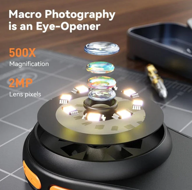 500X Magnification Handheld Digital Microscope 2MP 1920x1080P 2.0 Inch IPS Screen - Image 5