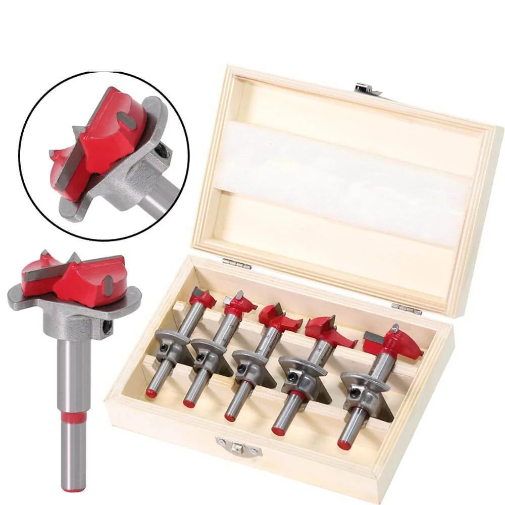 5pcs Forstner Drill Bit Woodworking Hole Saw Cutter Bits 15/20/25/30/35mm Forstner Bits - Image 9