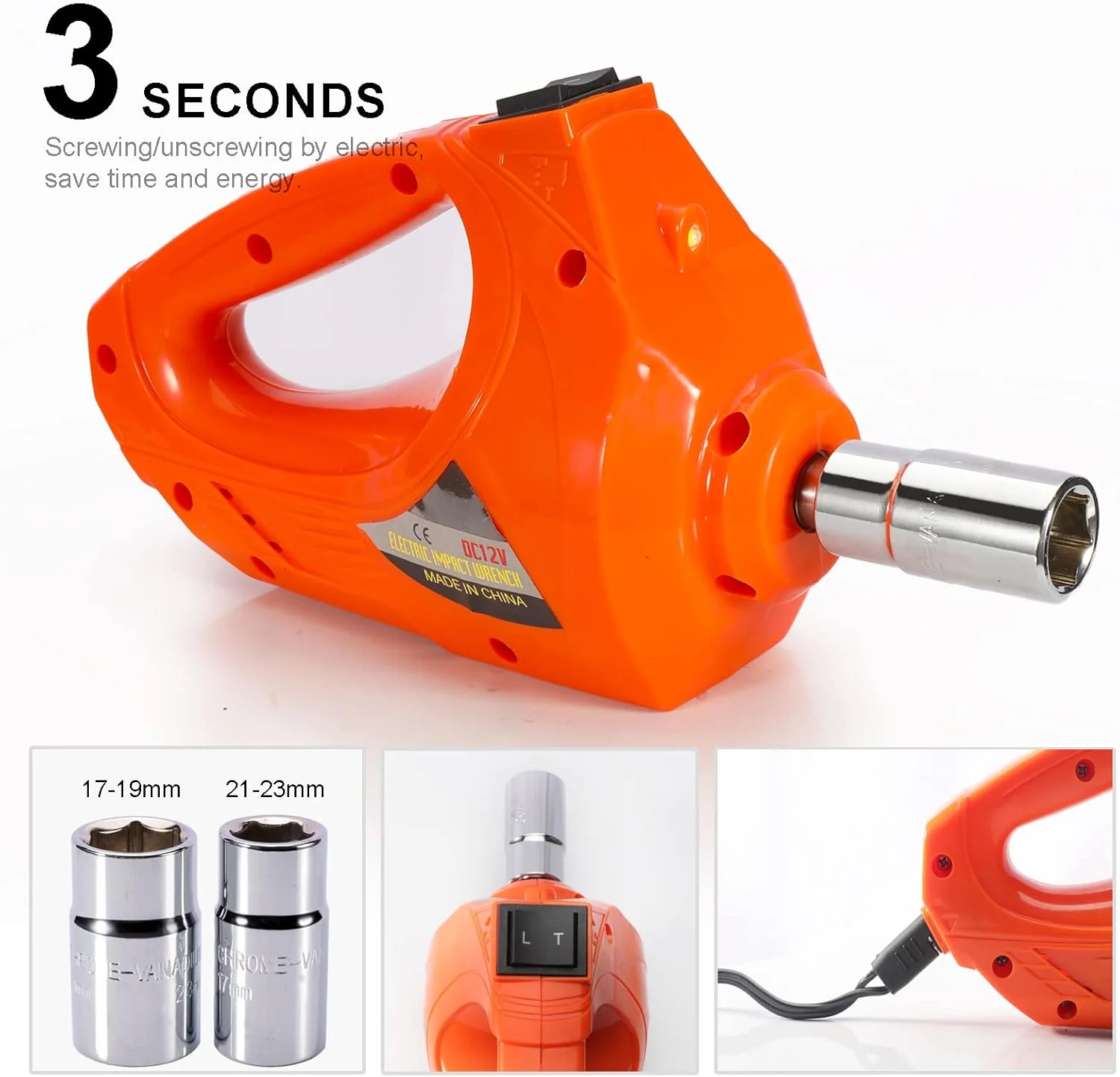 5Ton 12V Car Electric Hydraulic Floor Jack Lift + Impact Wrench Kit Box 3 in 1 - Image 3