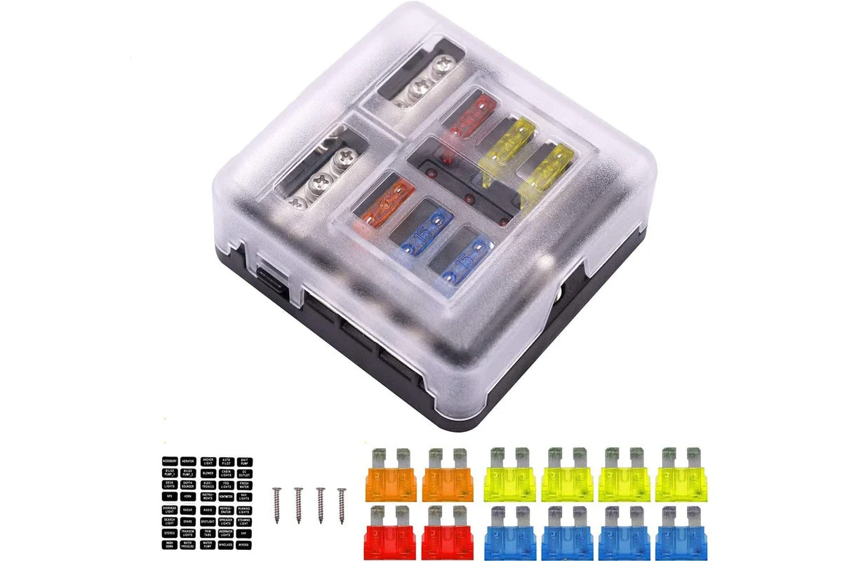 6 Circuit Negative Bus Blade Fuse Block - Image 2