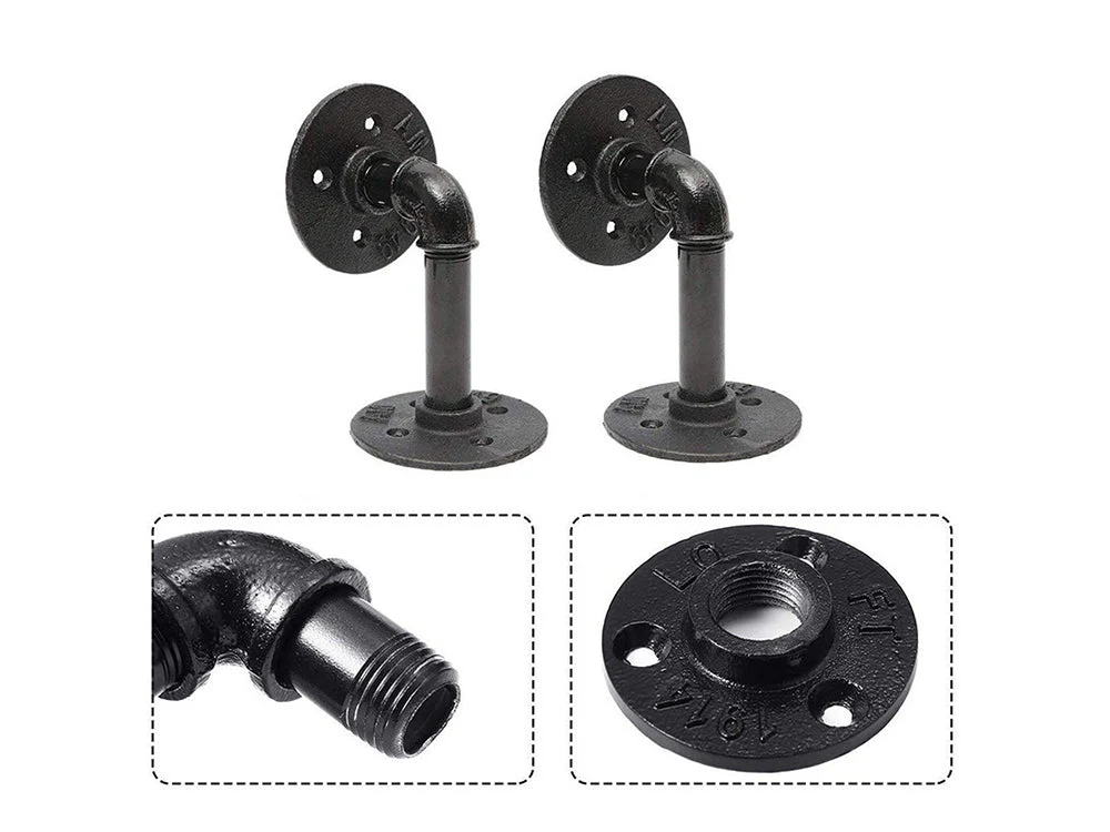 6 Pcs Industrial Rustic Shelf Brackets - Image 3