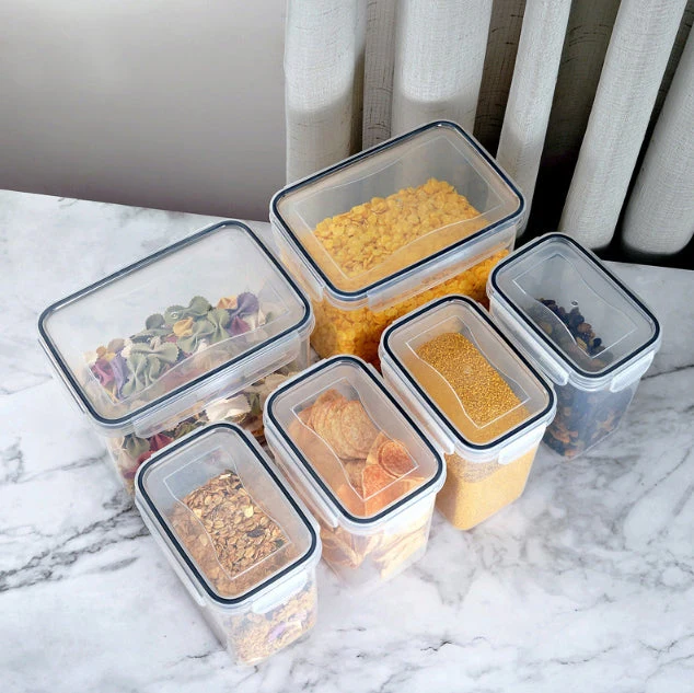 6 Pcs Plastic Food Storage Containers with Airtight Lids - Leakproof & Freezer - Image 2