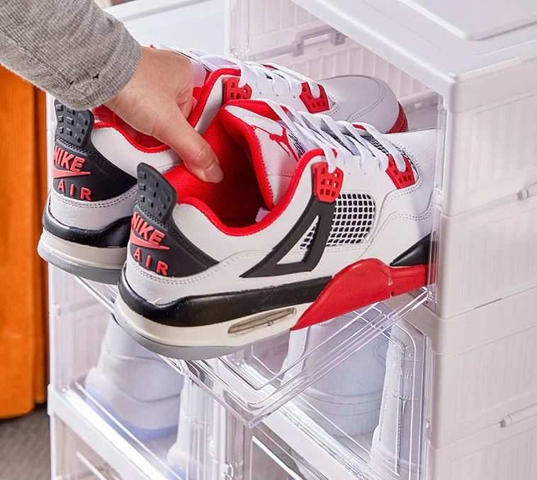 6 Tiers Folding shoe cabinet transparent shoe storage box foldable Organizer - Image 4