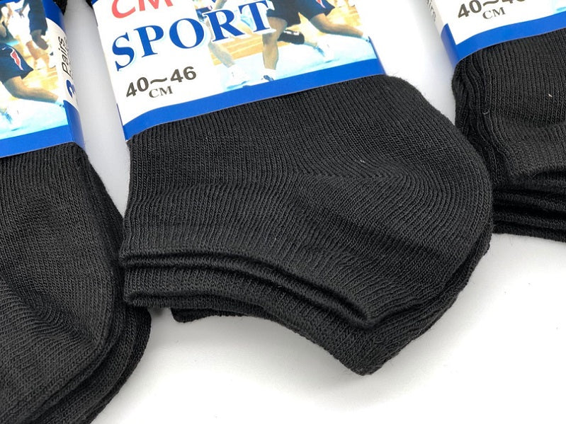 (60 Pairs) Thin Ankle Socks - BLACK - M7-11/ W8-12 - Image 4