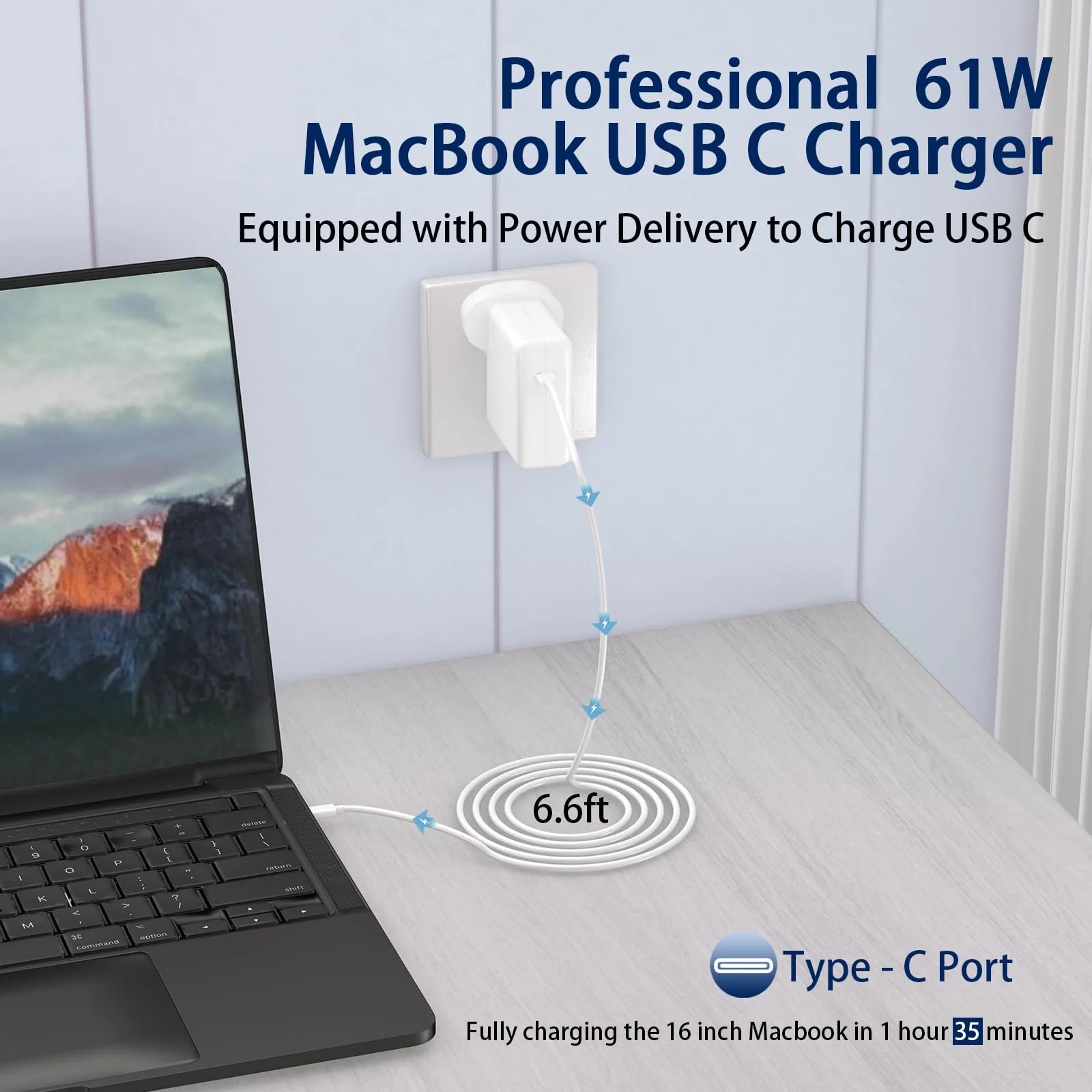 61W USB C Replacement MacBook Charger - Image 7