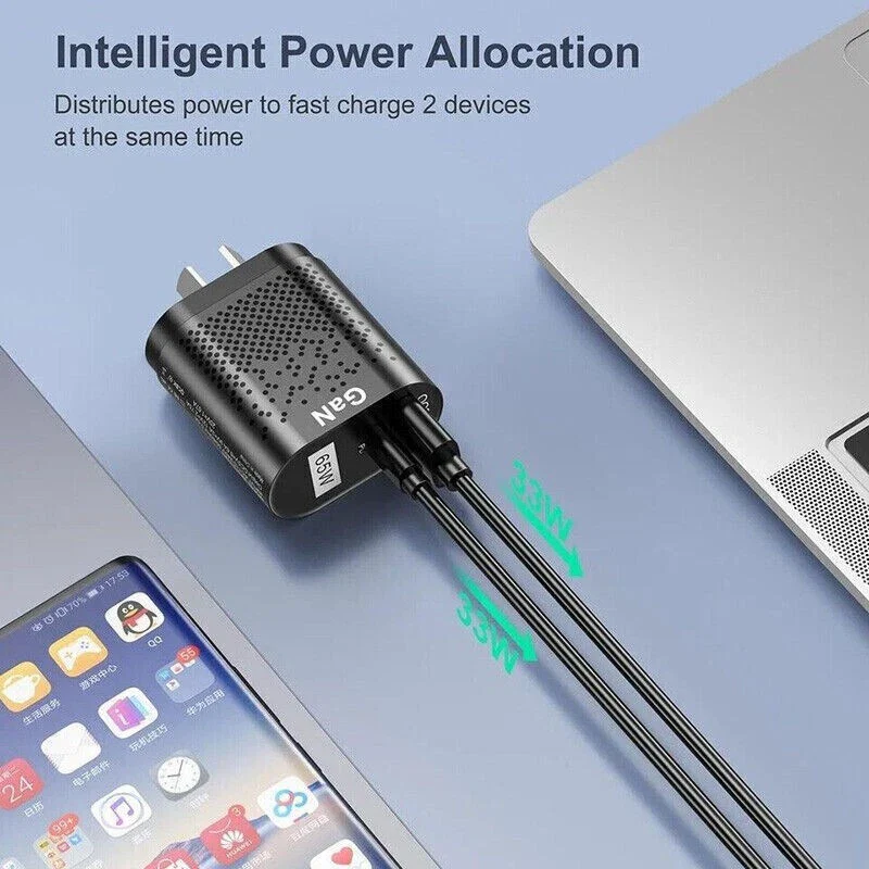 65W GaN USB C PD Fast Charging Wall USB C Charger Power Adapter Type C - Image 11