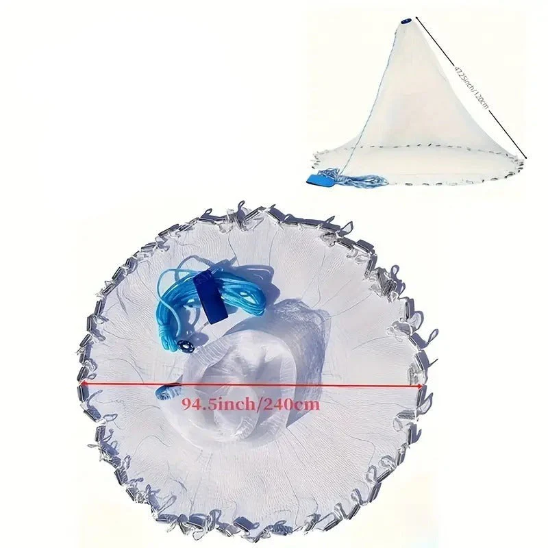 6ft Fishing Casting Net with Sinkers Weights - Image 2
