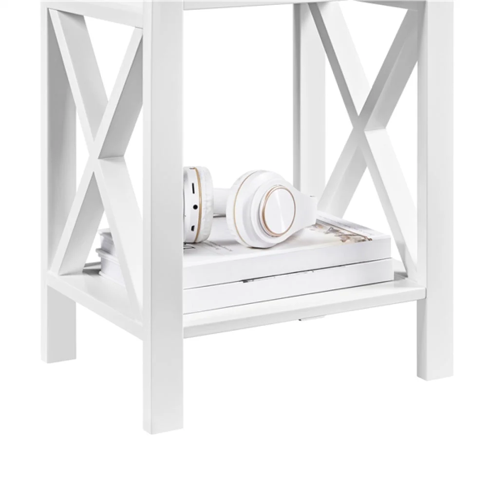 70cm Tall Bedside Table End Table - Image 8