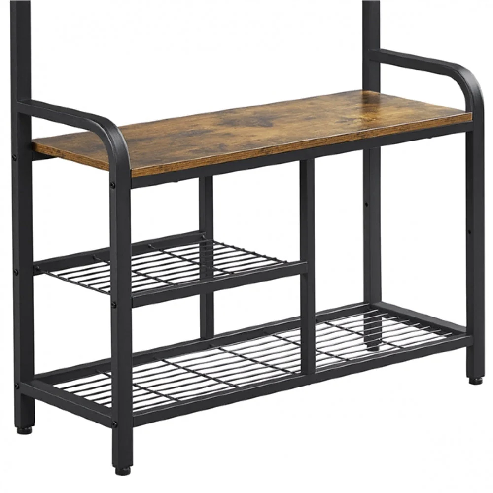 72” H Multifunctional Hall Tree with Bench &amp; Shoe Storage - Image 9