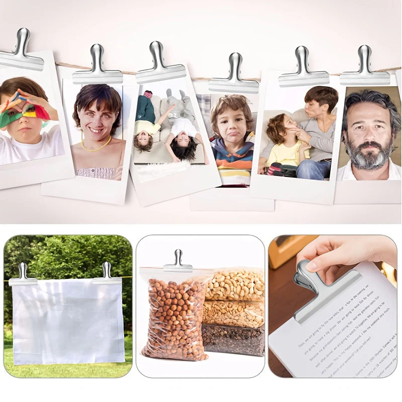 8 Pcs Stainless Steel Food Grid Clips Large Size - Image 7