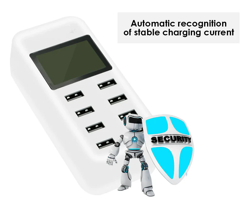 8-port USB Charger with LCD Display - Image 9