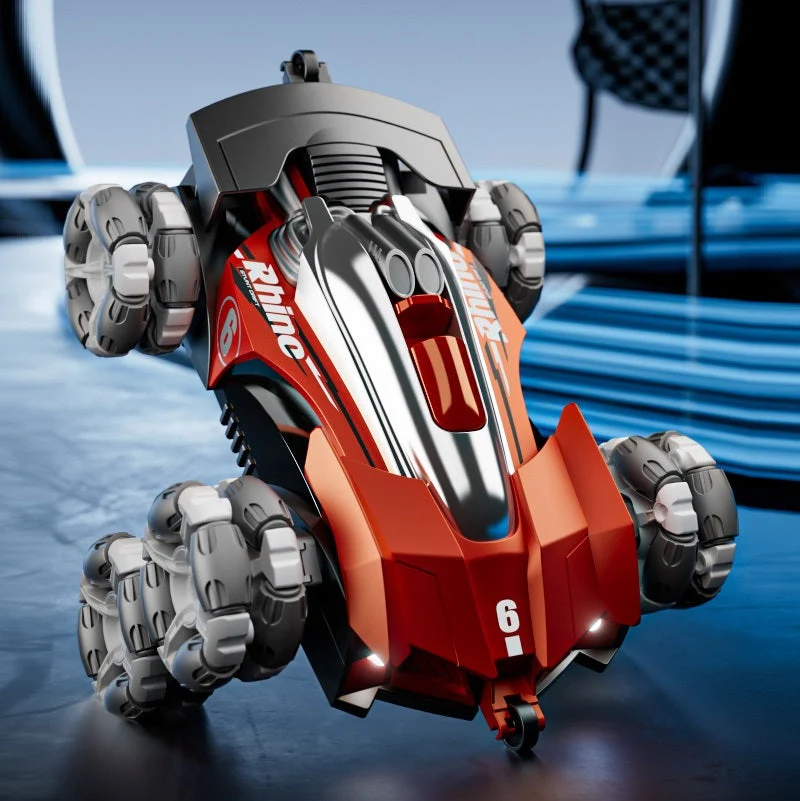 8 Wheels RC Stunt 2.4GHz Drift Car Spray & Light 360° Flips Rotating Swivel Arm - Image 4