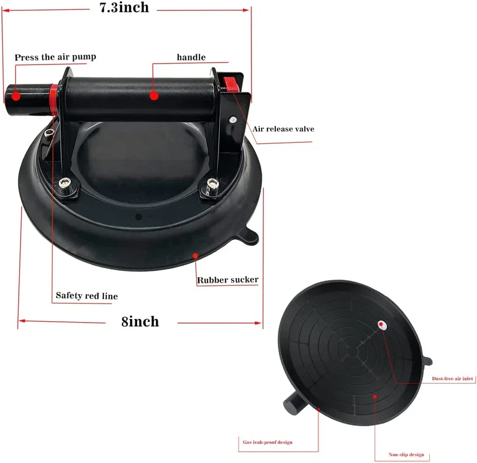 8inch Vacuum Suction Cup 200kg Bearing Capacity - Image 12