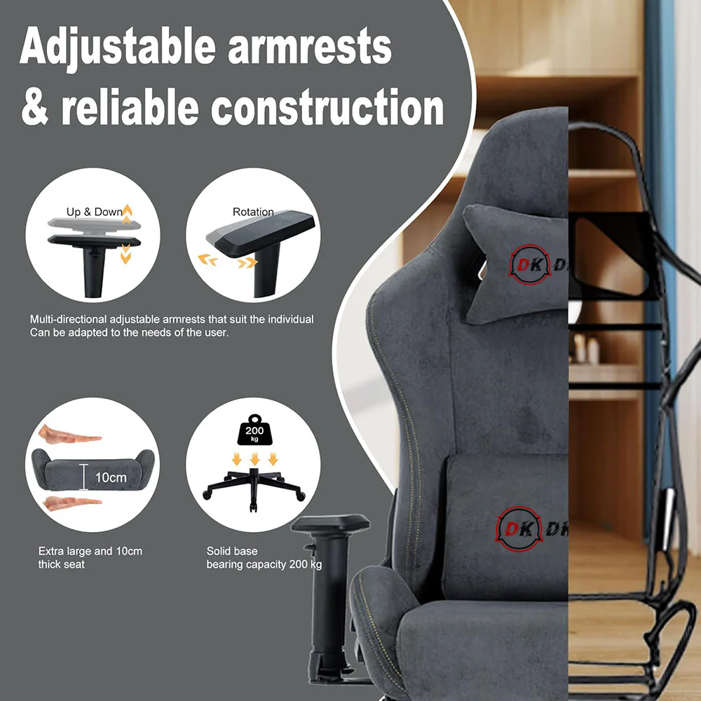 DKRA Gaming Chair Adjustable Rotating Task Chair - Image 5