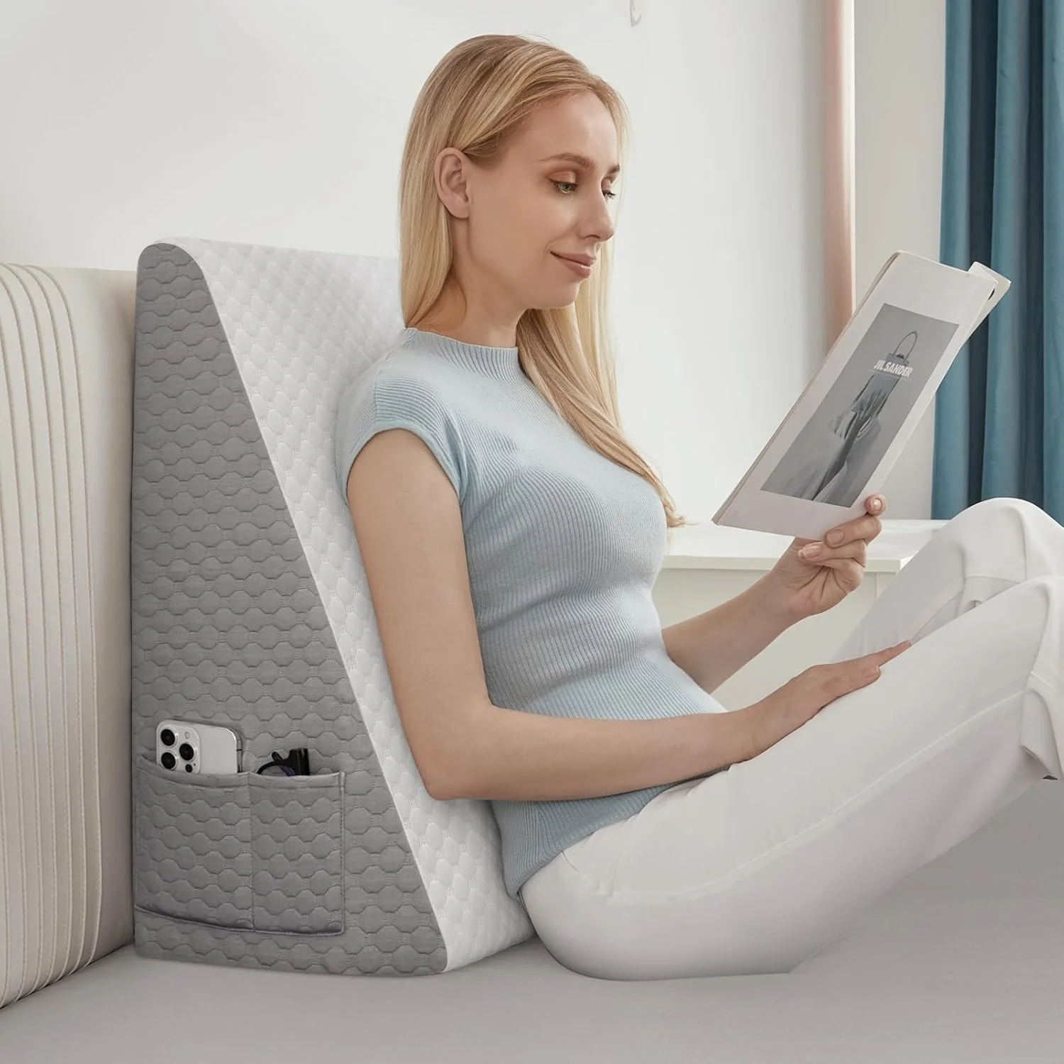 Wedge Pillow Memory Foam Cool Gel Adjuastable Cushion - Image 9