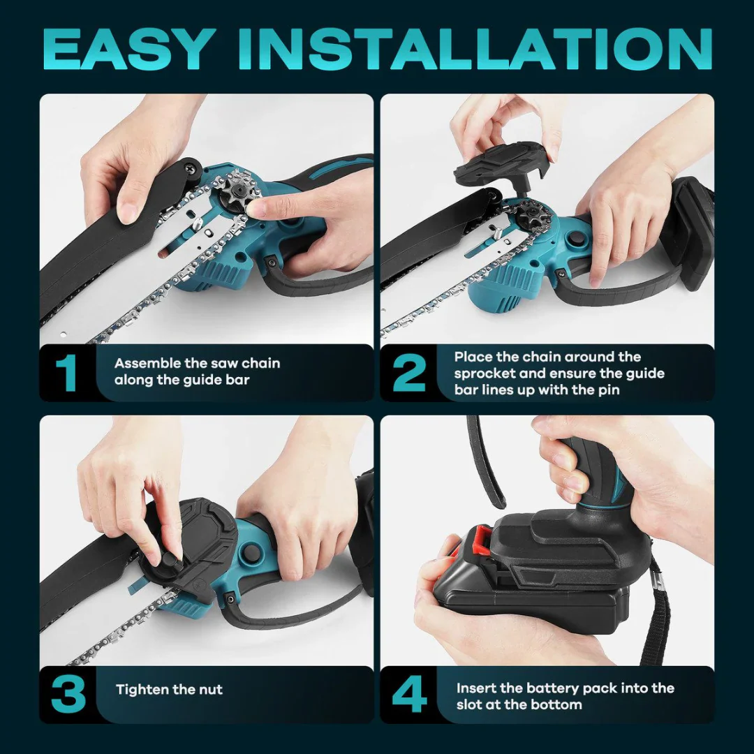 Mini Chain saw Cordless Power Chain Saws 4" - Image 6