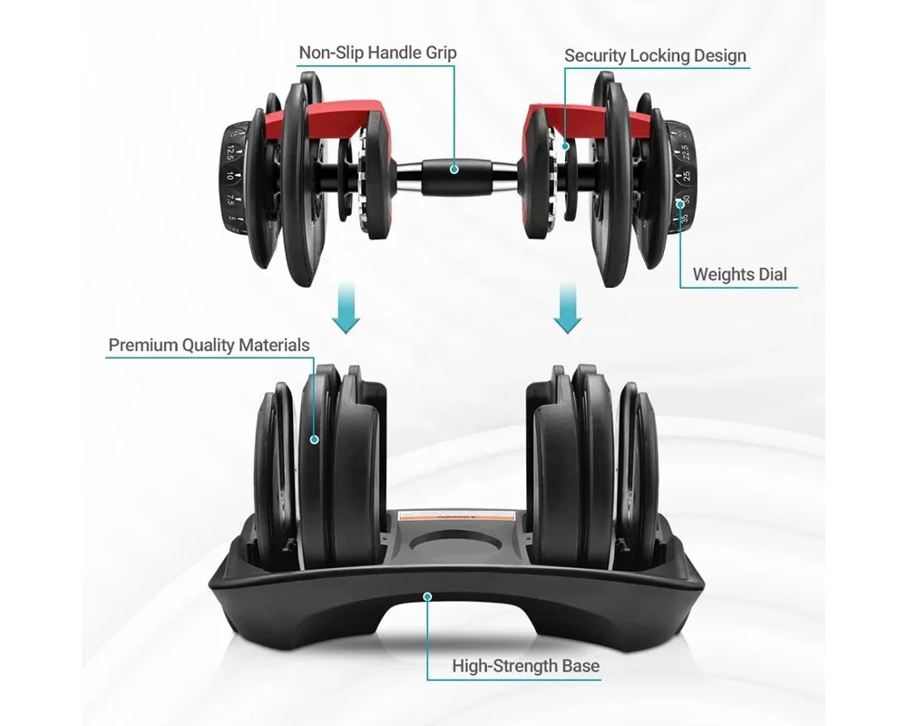 Adjustable dumbbells 24KG - Image 5