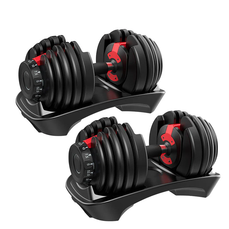 Adjustable Dumbbells 24Kg Pair - Image 2