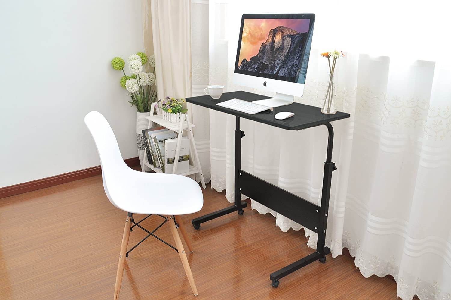 Adjustable Laptop Table Desk Stand with Wheels - Image 3