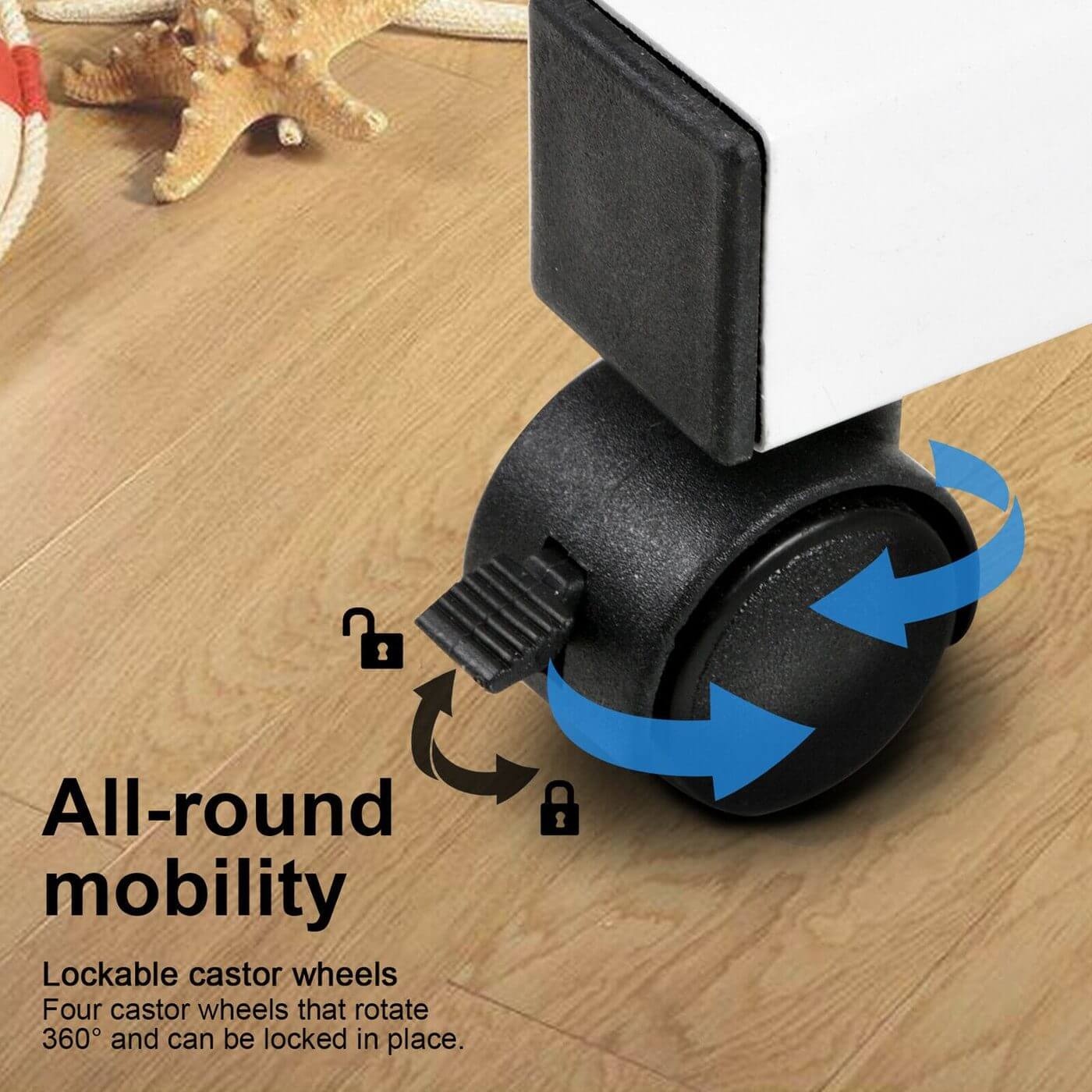 Adjustable Laptop Table Desk Stand with Wheels - Image 5