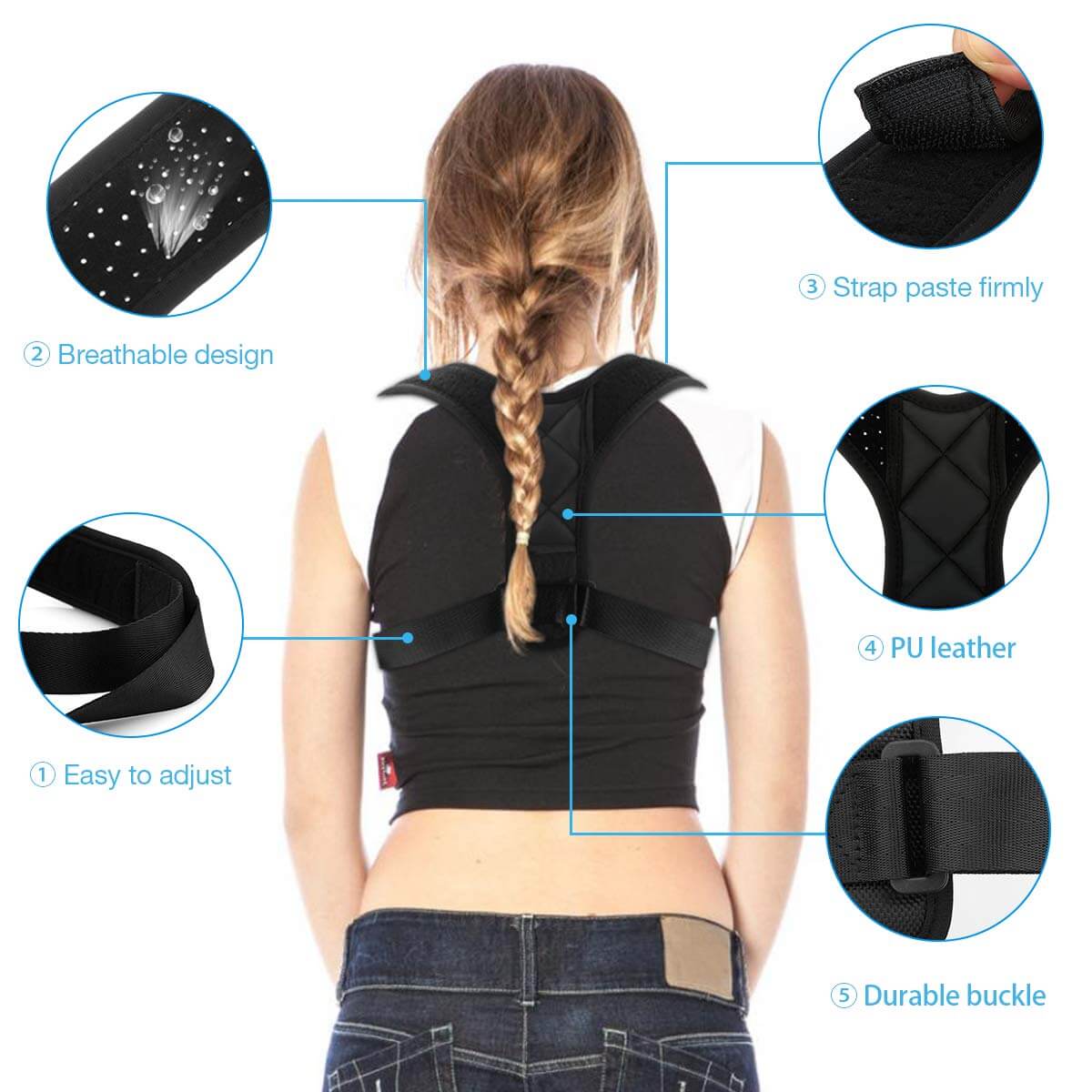 Adjustable Posture Corrector Back Support XL - Image 6
