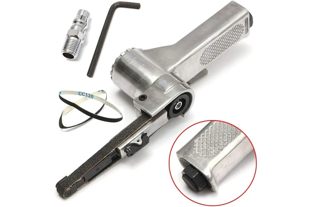 Air Belt Sander with Sanding Belts (Pneumatic Tool) - Image 3