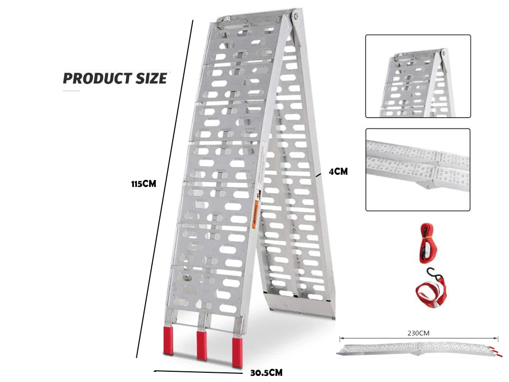 Aluminum Folding Ramps ATV Mower Loading Ramps Pair - Image 7