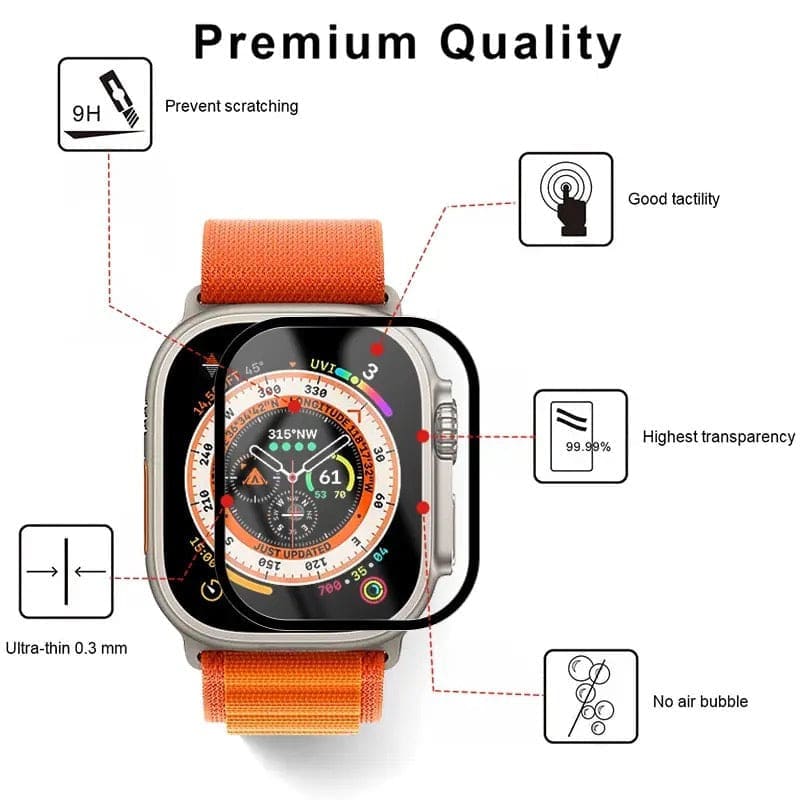 Hydrogel Screen Protectors for Apple Watch Ultra Watch (Pack of 6) - Image 2