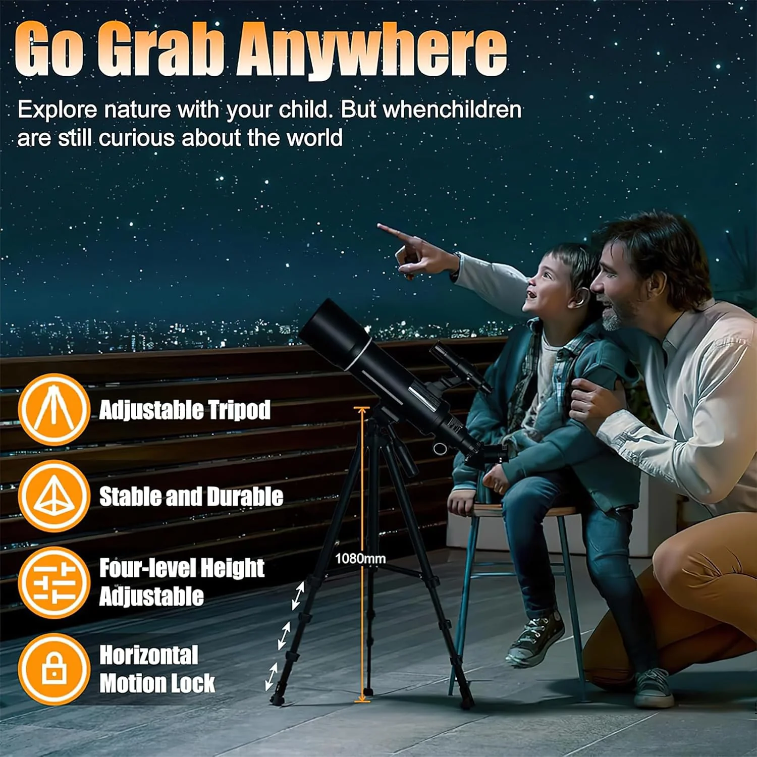 Portable Astronomical Telescope with Tripod - Image 8