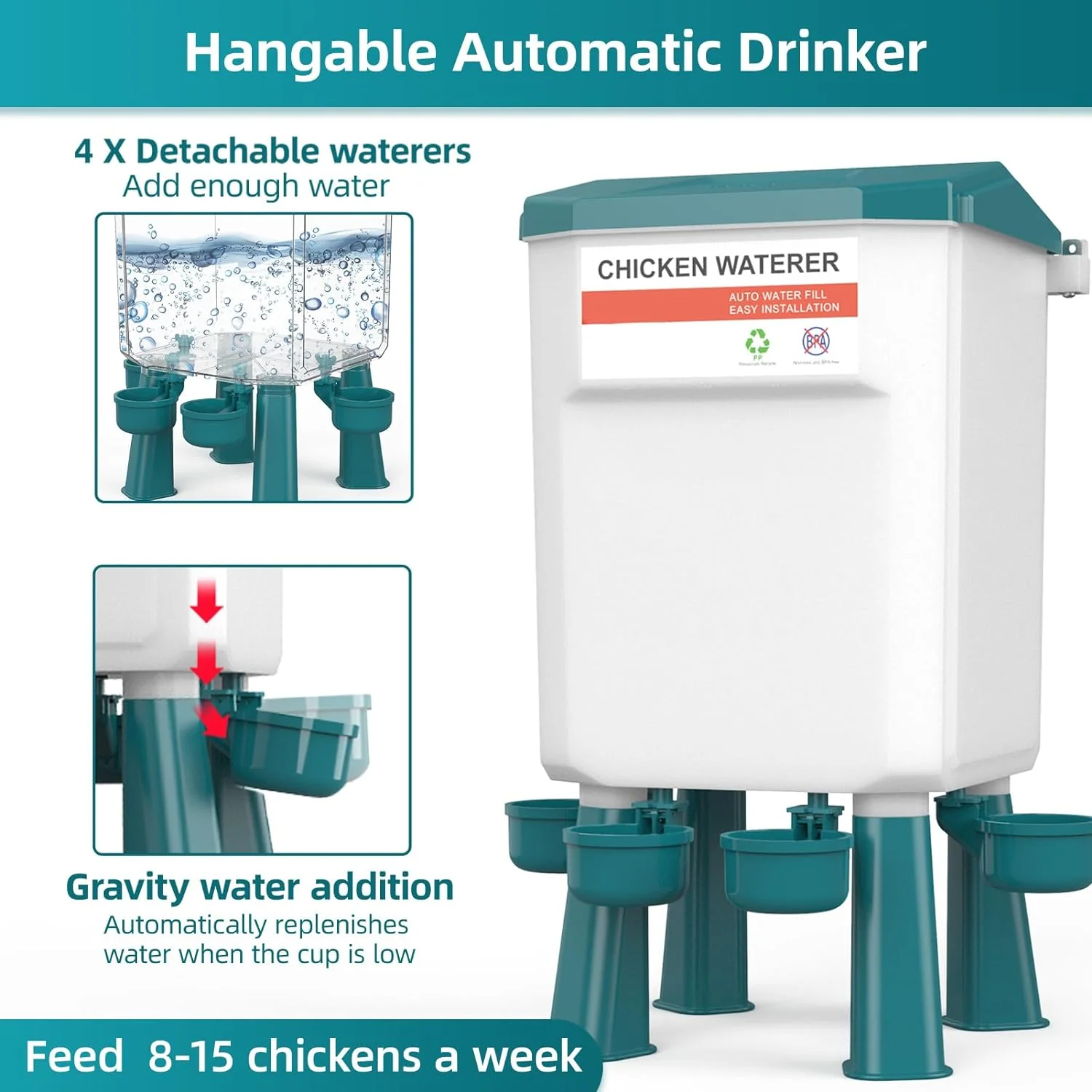 Automatic Chicken Feeder Chicken Drinker - Image 6