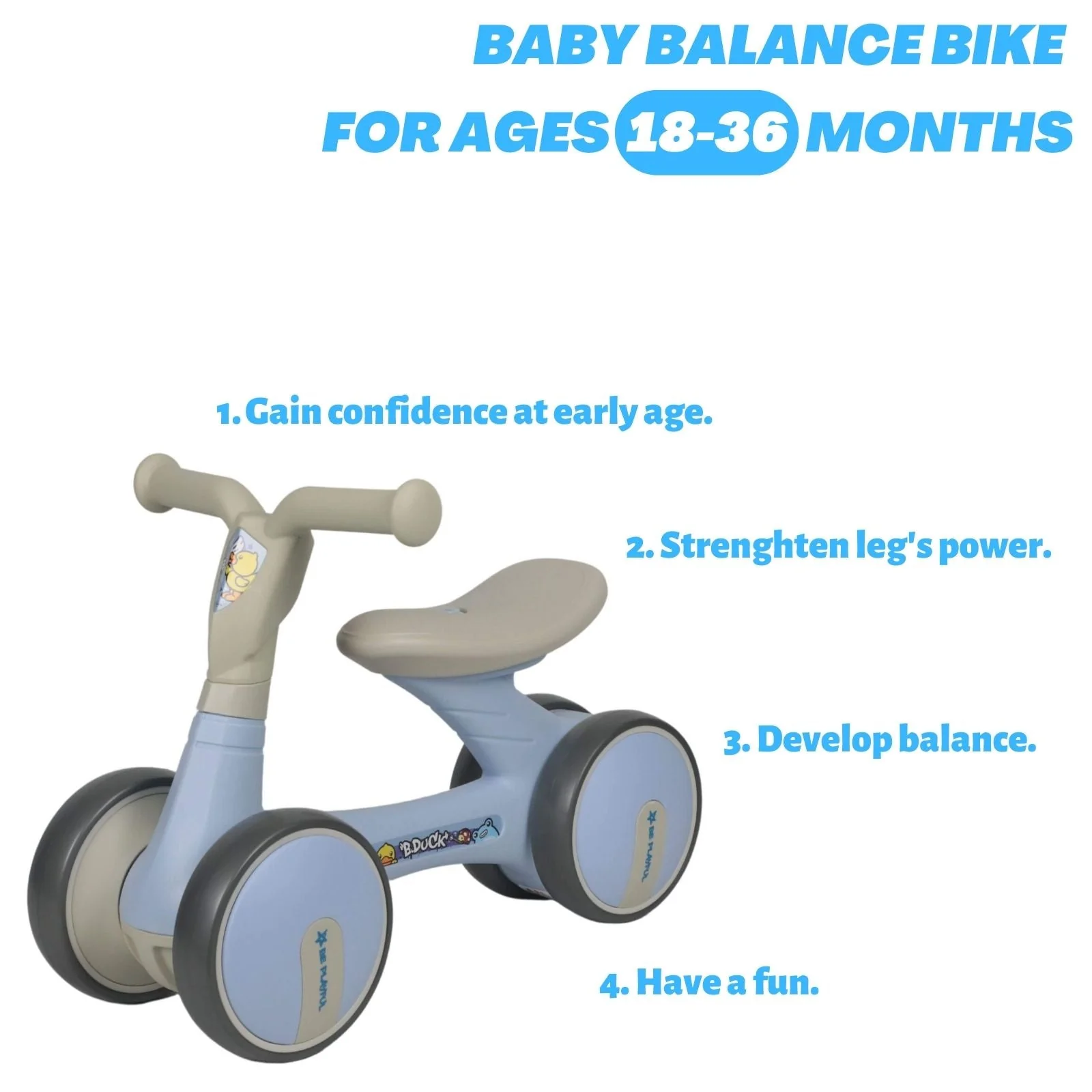 Baby Balance Bike 1006BD Purple - Image 2