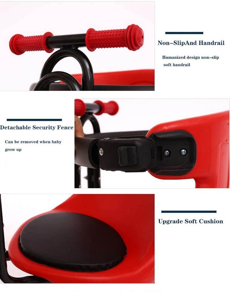 Front Mounted Bicycle Carrier Support – Red - Image 3