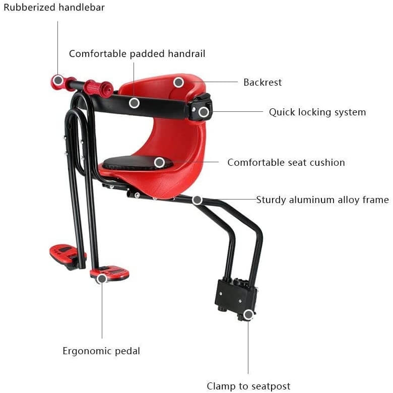 Front Mounted Bicycle Carrier Support – Red - Image 5