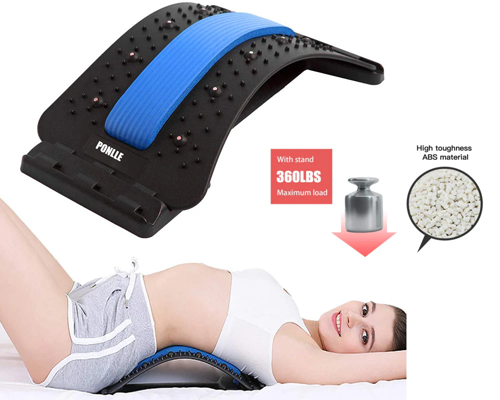 Back Spine Tractor,Lumbar Spine Back Support Stretch Waist Relax Mate Blue - Image 4