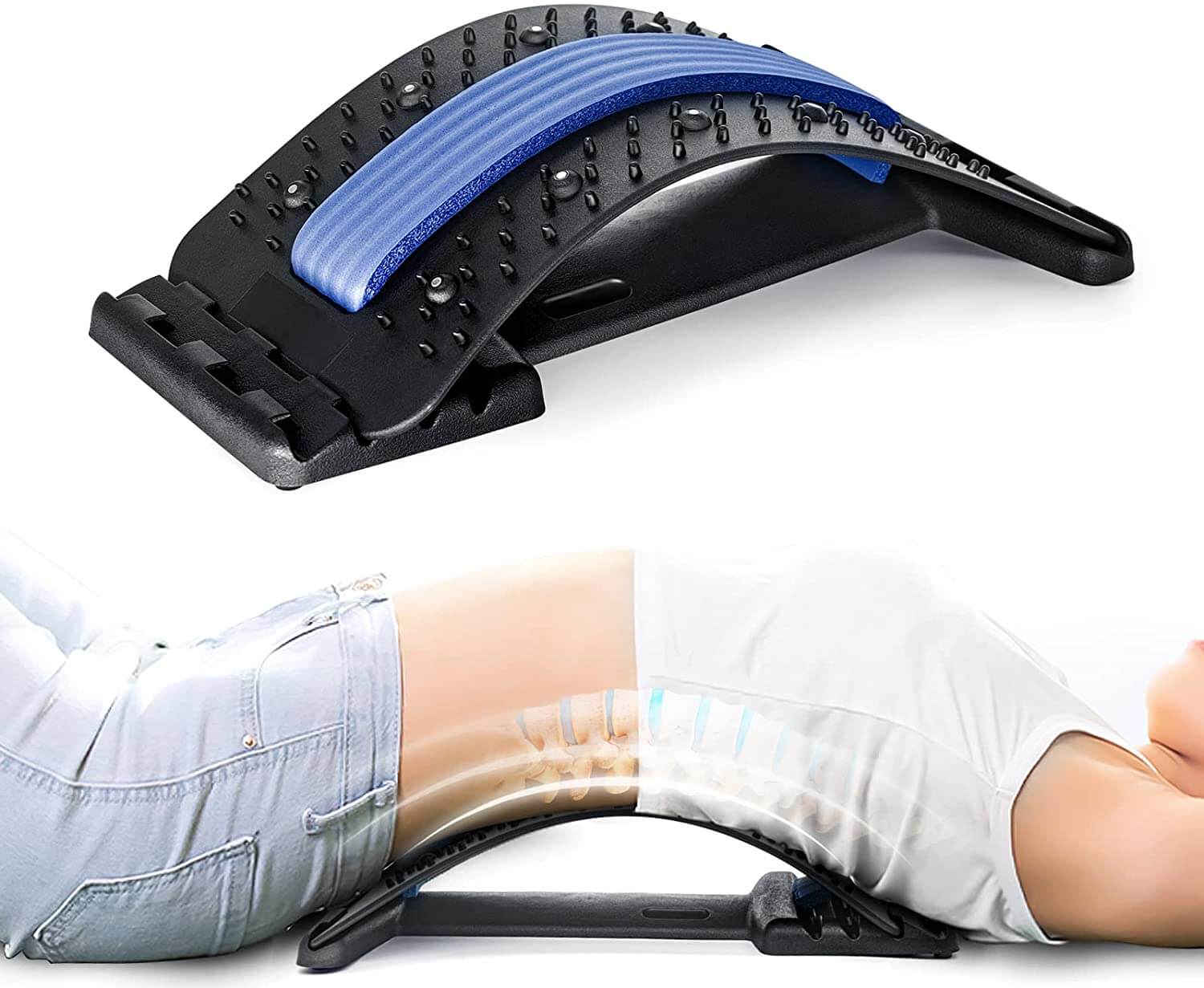Back Stretcher for Lower Back Pain Relief, Multi Level Lumbar Support Spine Board for Bed, Chair and Car - Image 3