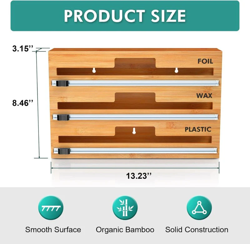 Bamboo Food Wrap Dispenser - Image 3