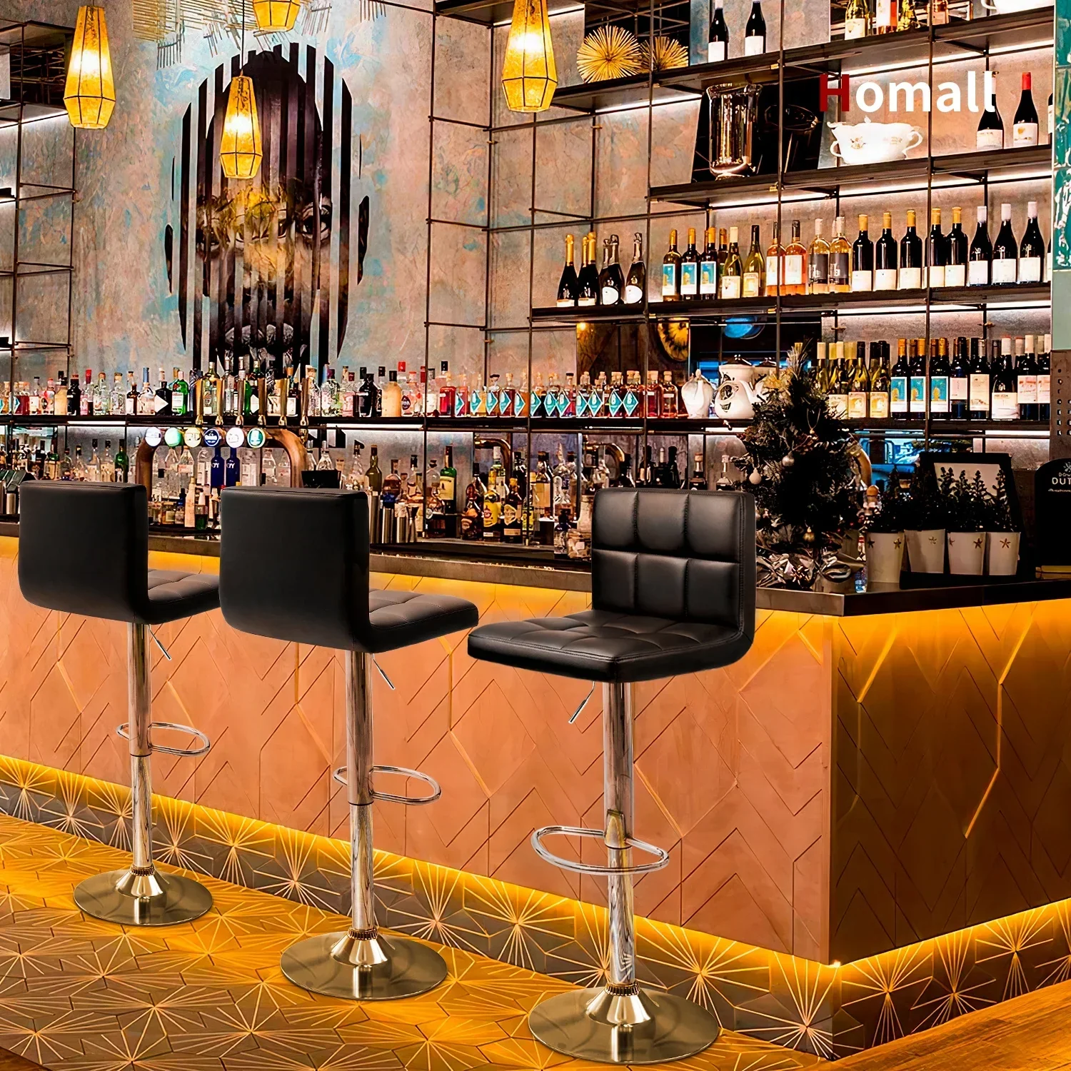 Bar Stool Height Adjustable Bar Stool Set of 2pcs - Image 11