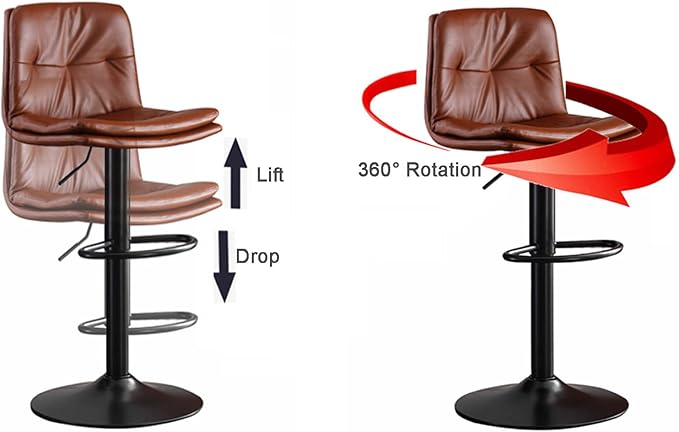 Bar Stools Kitchen Bar Stool Barstools Swivel Gas Lift Counter Chairs - Image 6