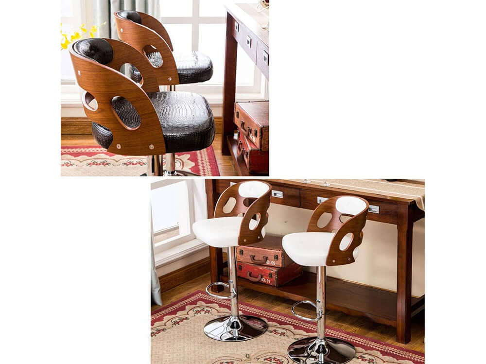 Bar Stools Bar Stools Retro Chair Footrest With Pu Seat - Image 4