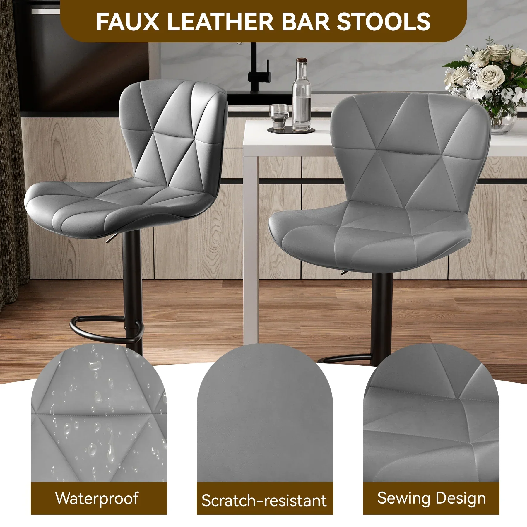 Bar Stools Chair Breakfast Bar Stool Kitchen Bar Stools - Image 7